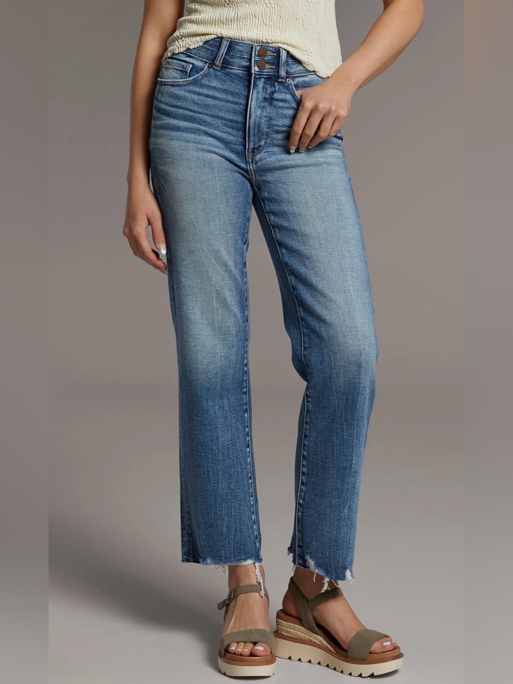 BKE Parker Universal High Rise Cropped Straight Jeans Size 25